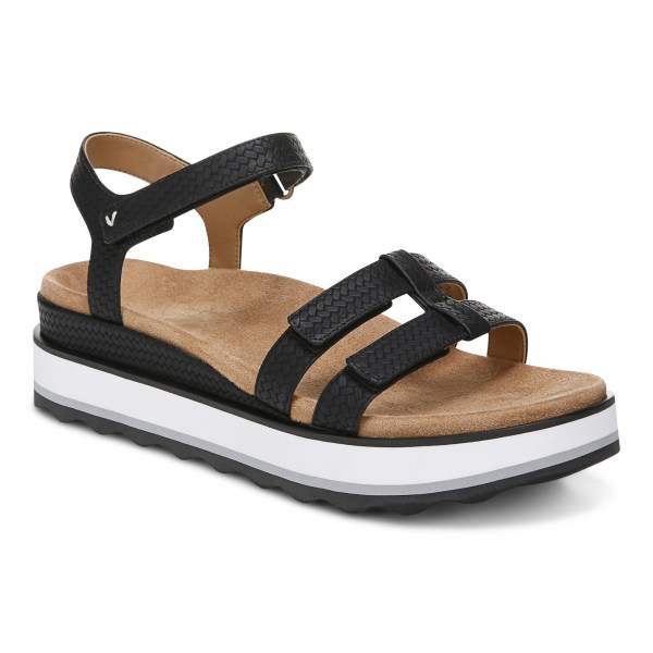 Vionic Sandals Ireland - Lex Platform Sandal Black - Womens Shoes Discount | DONGK-8207